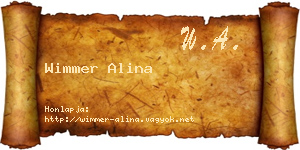 Wimmer Alina névjegykártya